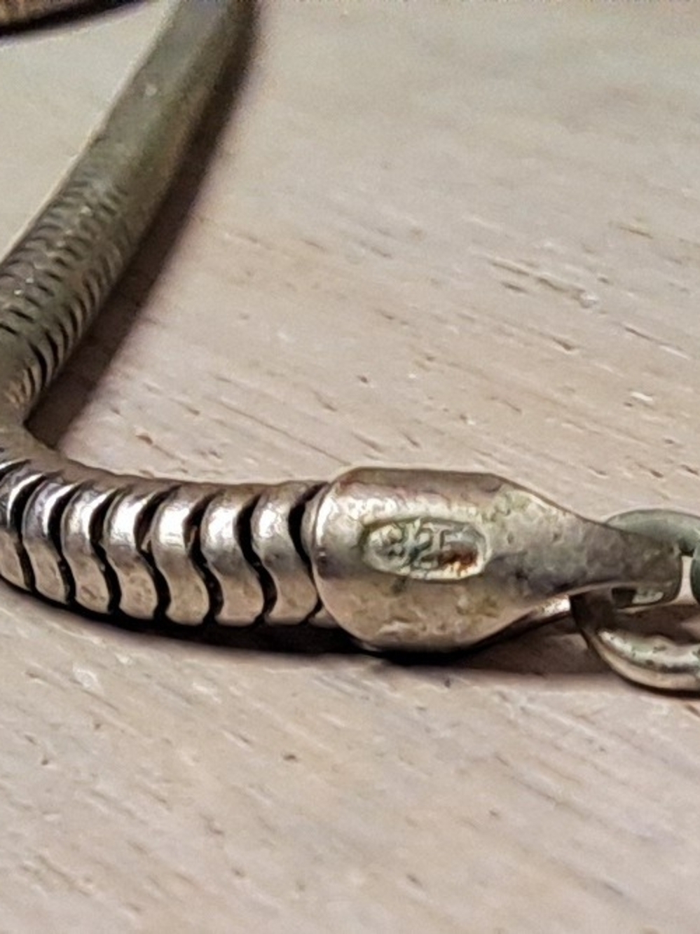 Vintage Sterling Silver Crescent Hoop Earrings - Picture 2 of 7